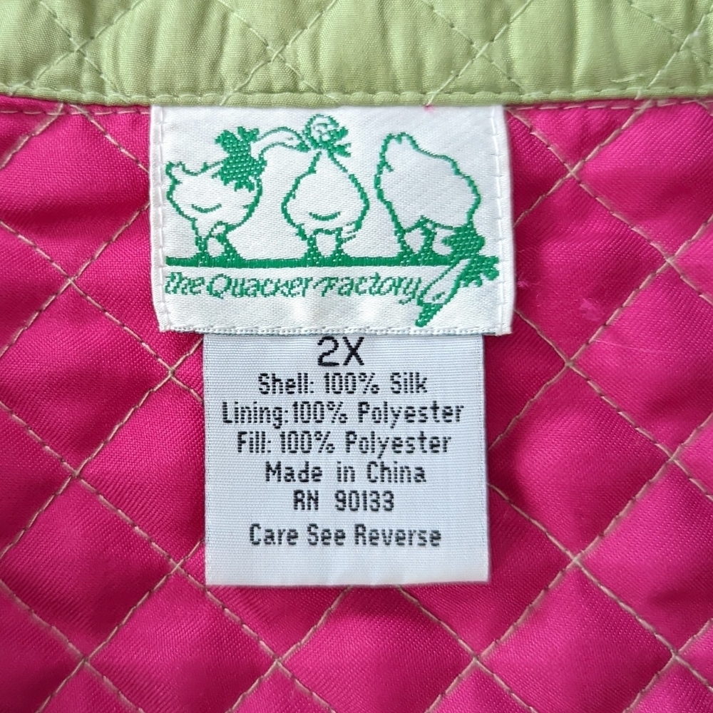 Quacker Factory Jacket Blazer Womens 100% Silk Size 2X - Picture 9 of 12